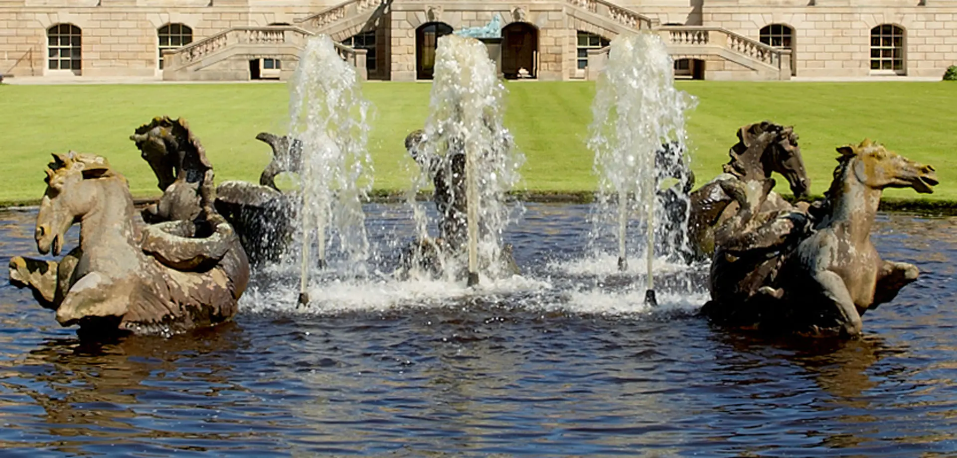 South Lawn & Sea Horse Fountain