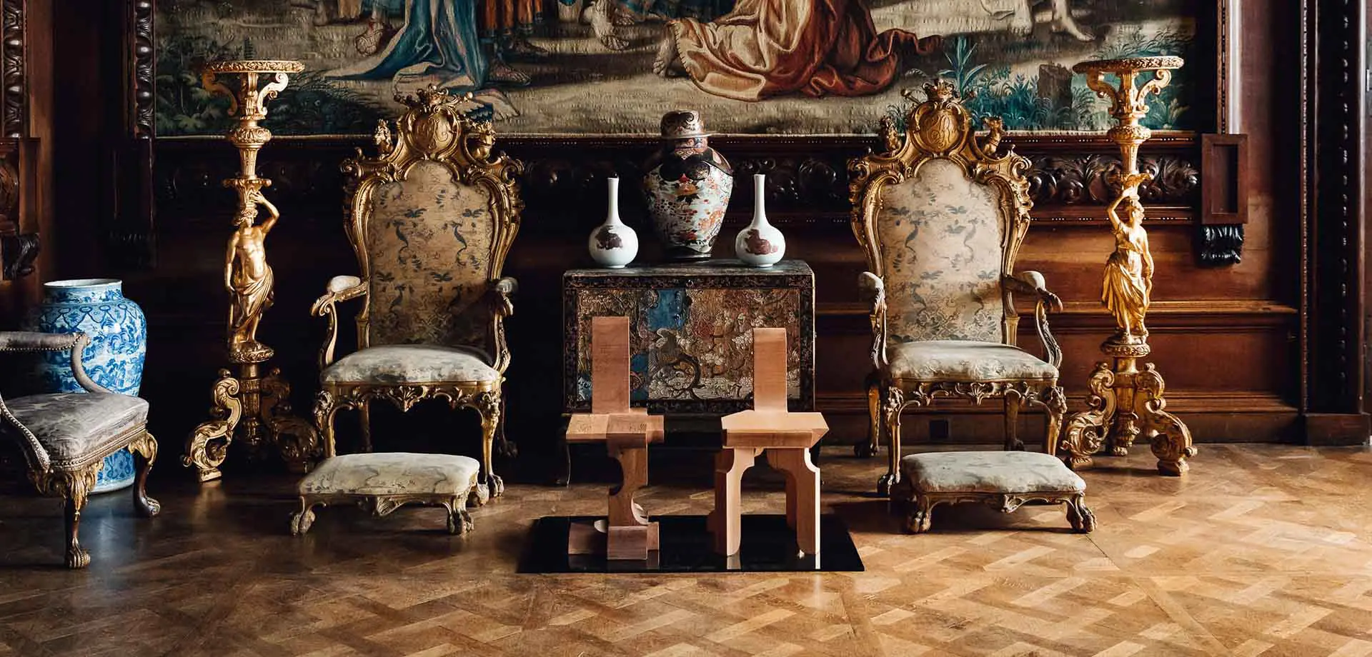 coronation thrones of Queen Charlotte and King George